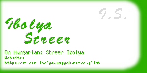 ibolya streer business card